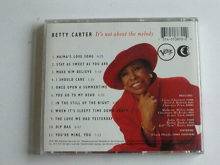 Betty Carter - It&#039;s not about the melody