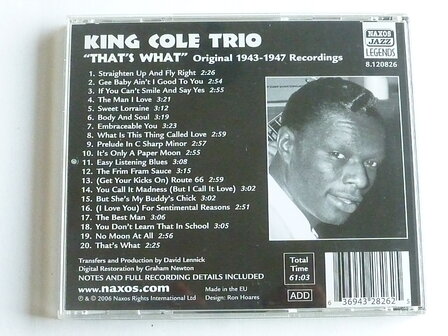 King Cole Trio - That&#039;s What