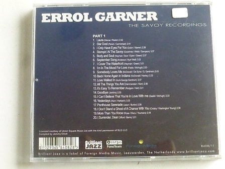 Errol Garner - The Savoy Recordings