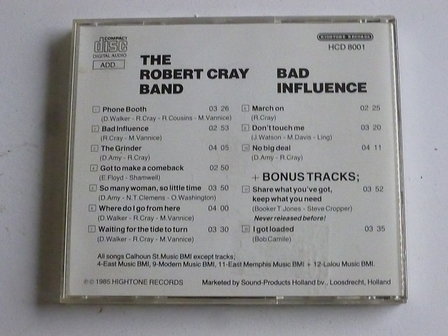 The Robert Cray Band - Bad Influence