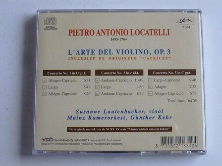 Locatelli - L&#039; Arte del Violino / Suzanne Lautenbacher