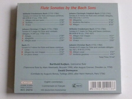 Flute Sonatas by the Bach Sons - Bartold Kuijken, Ewald Demeyere