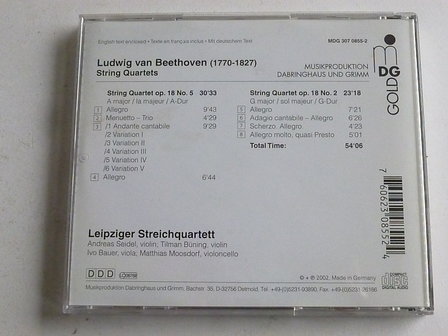 Beethoven - String Quartets 18 / Leipziger Streichquartett