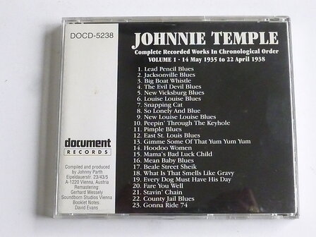 Johnnie Temple - Complete Recorded Works / Volume 1