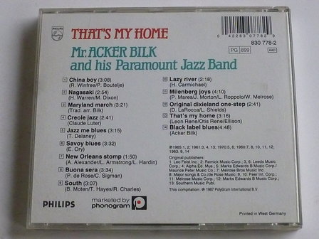 Mr. Acker Bilk and his Paramount Jazz Band - That&#039;s my home