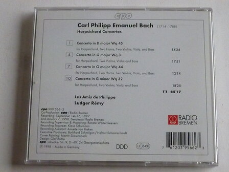 C.P.E. Bach - Harpsichord Concertos / Ludger Remy