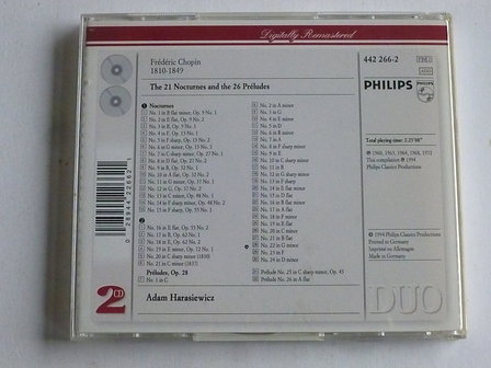 Chopin - The 21 Nocturnes, The 26 Preludes / Adam Harasiewicz (2 CD)