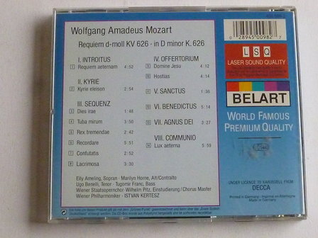 Mozart - Requiem / Elly Ameling, Horne, Istvan Kertesz