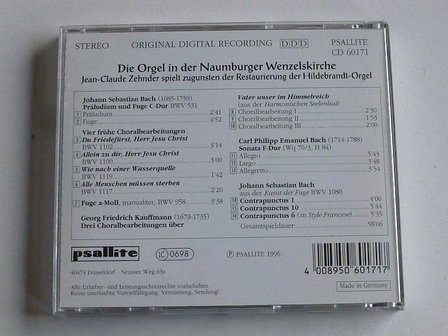 Jean-Claude Zehnder - Die Orgel in der Naumburger Wenzelskirche