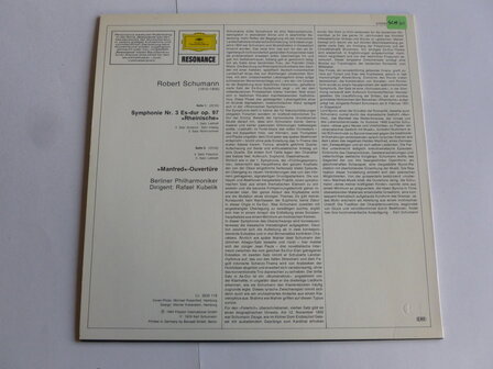 Schumann - Symphonie 3 / Rafael Kubelik (LP)