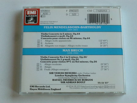 Mendelssohn / Bruch - Violin concertos / Menuhin