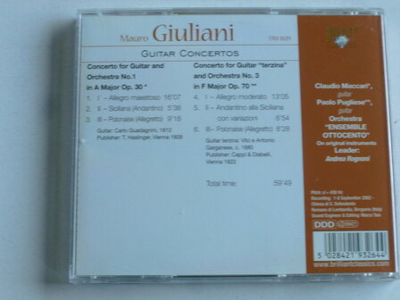 Giuliani - Guitar Concertos / Maccari, Pugliese