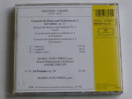 Chopin - Concerto for Piano / Maria Joao Pires, Andre Previn