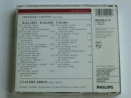 Chopin - Waltzes / Claudio Arrau