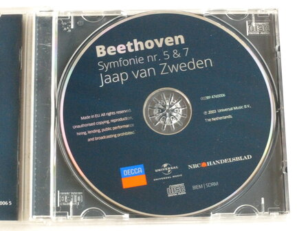 Beethoven - Symphonie nr. 5 &amp; 7 / Jaap van Zweden