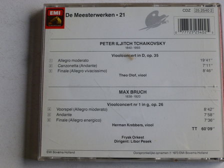 Tchaikovsky - Vioolconcert / Theo Olof, Herman Krebbers