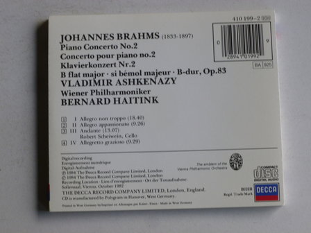 Brahms - Piano concerto 2 / Ashkenazy, Bernard Haitink