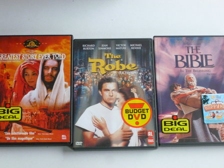 Bijbel Verhalen 1 - The Bible, the greatest story ever told, The Robe (3 DVD)