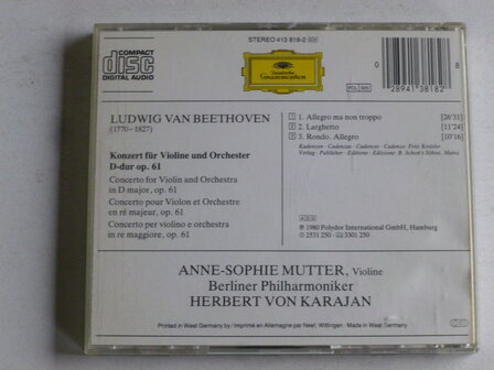 Beethoven - Violinkonzert / Anne Sophie Mutter, Karajan