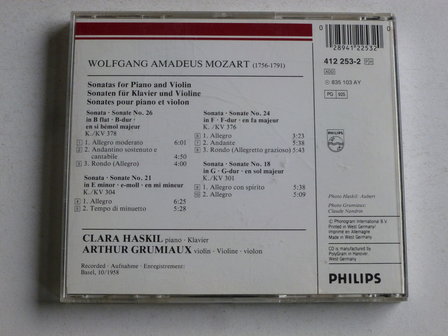 Mozart - 4 Sonaten fur Klavier und Violine / Clara Haskil, Arthur Grumiaux