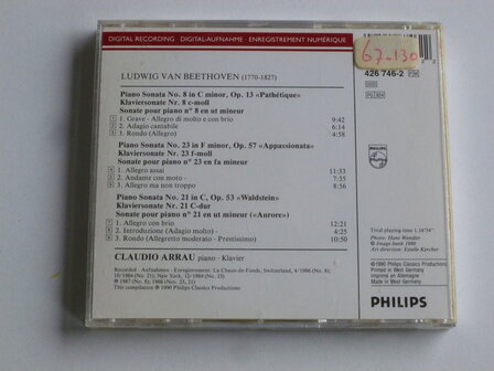 Beethoven - Klaviersonaten 8,23 &amp; 21 / Claudio Arrau