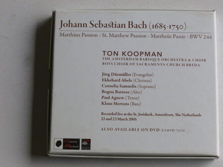 Bach - Matth&auml;us Passion / Ton Koopman (2 CD) challenge