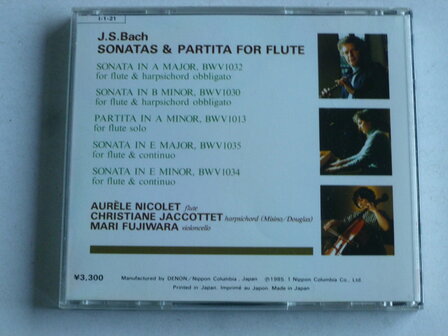 Bach - The Complete Sonatas for Flute / Aurele Nicolet (denon, Japan)