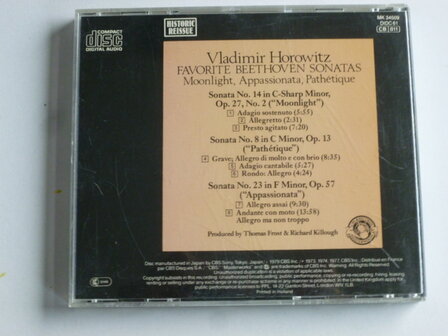 Vladimir Horowitz - Favorite Beethoven Sonates