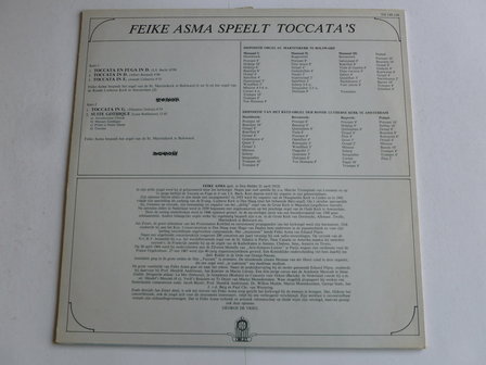 Feike Asma speelt Toccata&#039;s (LP)