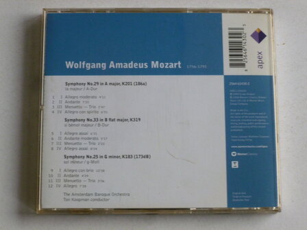 Mozart - Symphonies 25,29,33 / Ton Koopman (warner)