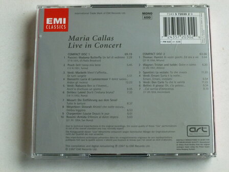 Maria Callas - Live in Concert (2 CD)