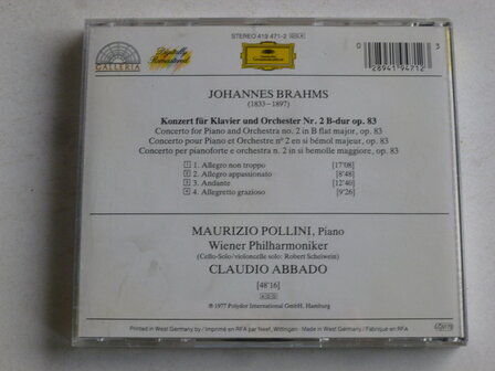 Brahms - Klavierkonzert 2 / Maurizio Pollini , Claudio Abbado