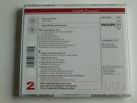 Brahms - Choral  Works / Aafje Heynis, Wolfgang Sawallisch (2 CD)