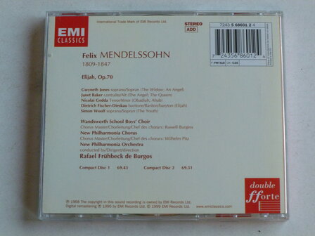 Mendelssohn - Elijah / Rafael Fr&uuml;hbeck de Burgos (2 CD)