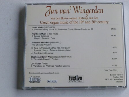 Jan van Wingerden - Czech Organ Music