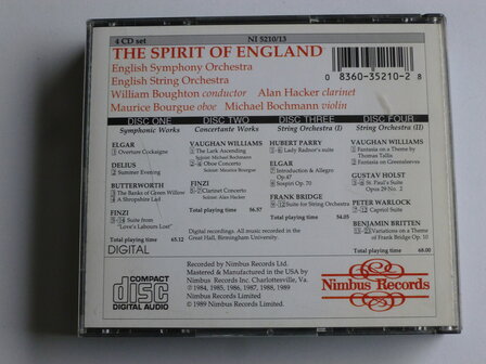 The Spirit of England - William Boughton ( Nimbus) 4 CD