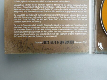 Joris Teepe &amp; Don Braden - Conversations (gesigneerd 2x)