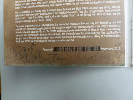 Joris Teepe &amp; Don Braden - Conversations (gesigneerd 2x)