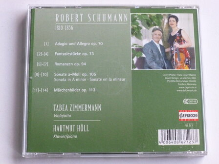 Schumann - Sonate / Tabea Zimmermann, Hartmut Holl