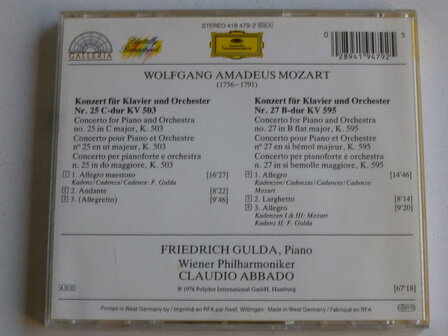 Mozart - Klavierkonzerte 25 &amp; 27 / Friedrich Gulda, Abbado