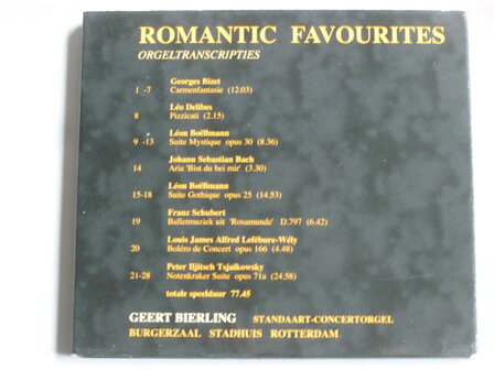 Romantic Favourites - Orgeltranscripties vol.1 / Geert Bierling