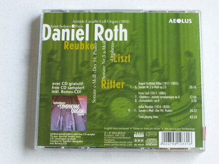 Daniel Roth - joue Reubke, Liszt &amp; Ritter (2 CD)