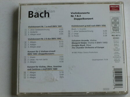 Bach - Violinkonzerte nr. 1 &amp; 2 / Salvatore Accardo, Margaret Batjer