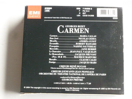 Bizet - Carmen / Maria Callas, Gedda, Georges Pretre (2 CD)