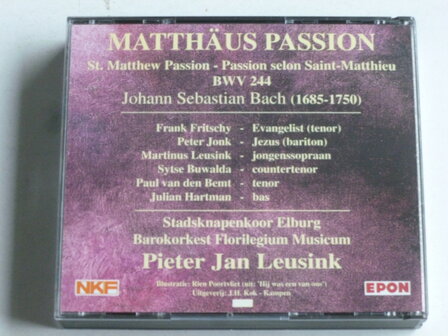 Bach - Matth&auml;us Passion / Florilegium Musicum, Pieter Jan Leusink (3 CD)