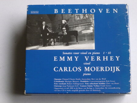 Beethoven - Sonates voor viool en piano 1-10 / Emmy Verhey, Carlos Moerdijk (4 CD)