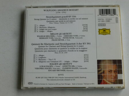 Mozart - Streichquintett 516, 581 / Melos, Hagen Quartett