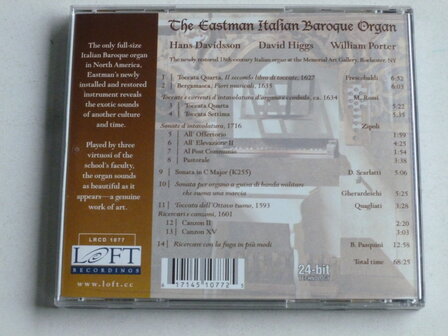 The Eastman Italian Baroque Organ - Hans Davidsson, David Higgs, Porter