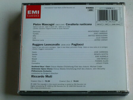 Mascagni - Cavalleria / Caballe + Leoncavallo - Pagliacci / Riccardo Muti (2 CD)