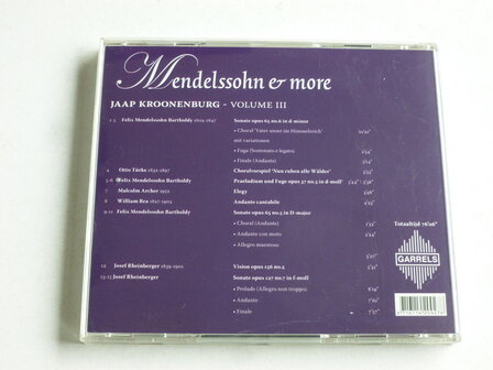 Mendelssohn &amp; More - Jaap Kroonenburg volume III (gesigneerd)